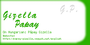 gizella papay business card